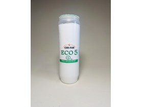Свеча-вклад ритуальная ECO-5  в пластиковом копрусе Н18 см парафин залит внутрь корпуса