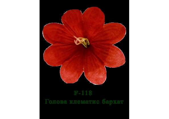 F118 Голова клематис бархат 8 лепестков