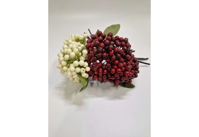 х5/3645 Ветка рябины с ягодами Н=28 см из пластика
